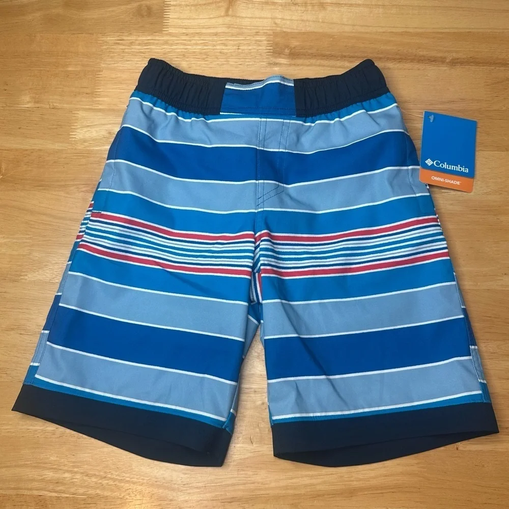 Columbia Sandy Shores Boys Boardshort Swim Trunk Blue Multicolored Size Youth S